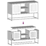 vidaXL TV skrinka olivovozelená 68x39x60,5 cm oceľ – Obrázok 12