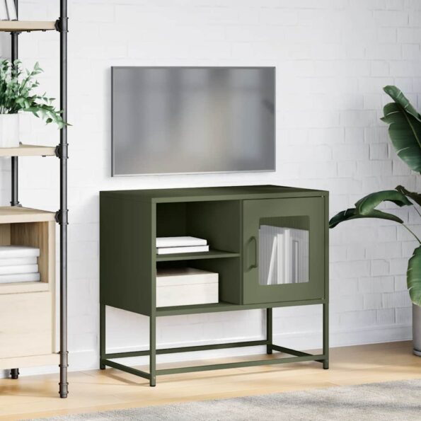 VXL8721158372246_g_en_hd_2.jpg vidaXL TV skrinka olivovozelená 68x39x60,5 cm oceľ – Obrázok 4