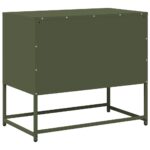 vidaXL TV skrinka olivovozelená 68x39x60,5 cm oceľ – Obrázok 8