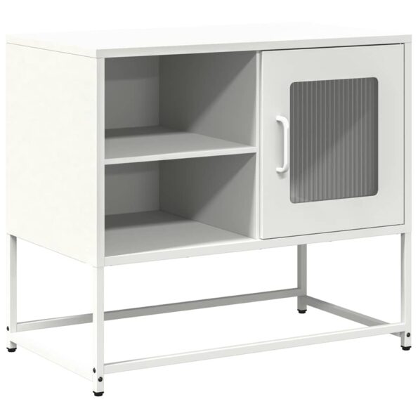 vidaXL TV skrinka biela 68x39x60,5 cm oceľ – Obrázok 2