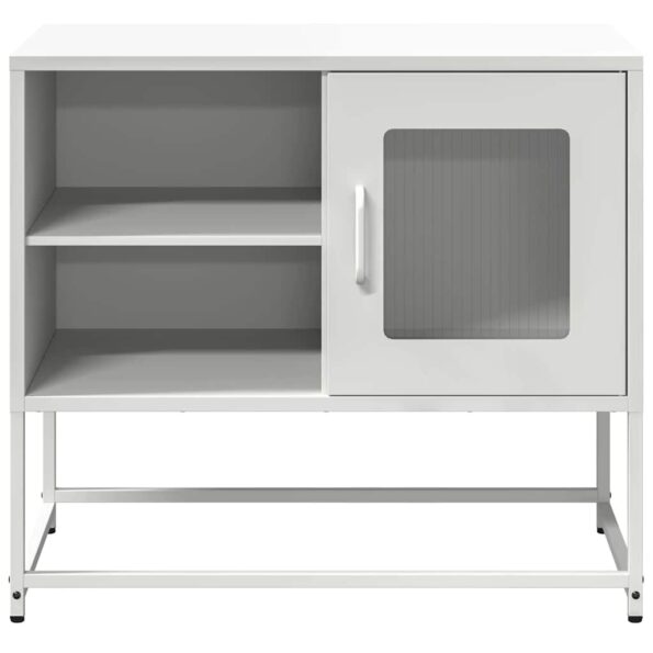 vidaXL TV skrinka biela 68x39x60,5 cm oceľ – Obrázok 5