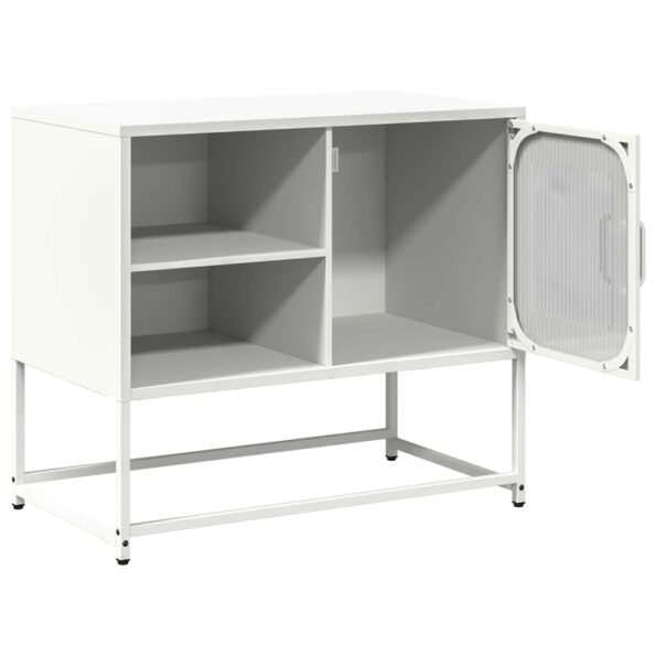 vidaXL TV skrinka biela 68x39x60,5 cm oceľ – Obrázok 6