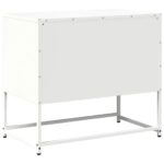 vidaXL TV skrinka biela 68x39x60,5 cm oceľ – Obrázok 8