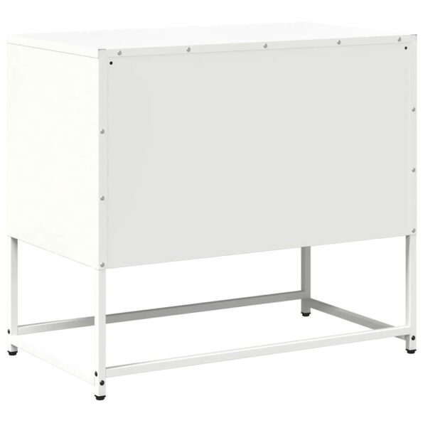 vidaXL TV skrinka biela 68x39x60,5 cm oceľ – Obrázok 8