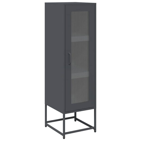 vidaXL Highboard Antracit 36x39x123 cm Oceľ valcovaná za studena – Obrázok 2