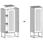 vidaXL Highboard Antracit 36x39x123 cm Oceľ valcovaná za studena – Obrázok 12