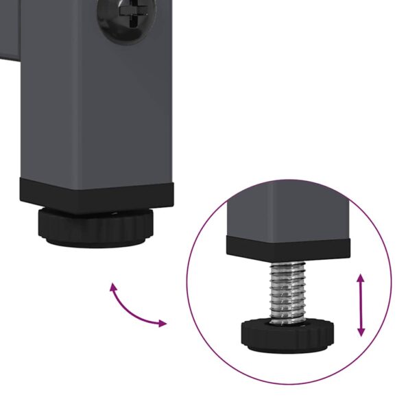 vidaXL Highboard Antracit 36x39x123 cm Oceľ valcovaná za studena – Obrázok 9