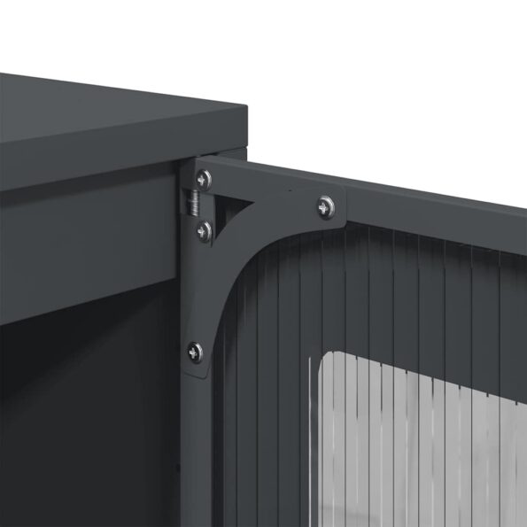 vidaXL Highboard Antracit 36x39x123 cm Oceľ valcovaná za studena – Obrázok 11