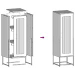 vidaXL Highboard Olive Green 36x39x123 cm Oceľ valcovaná za studena – Obrázok 12