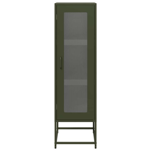 vidaXL Highboard Olive Green 36x39x123 cm Oceľ valcovaná za studena – Obrázok 5