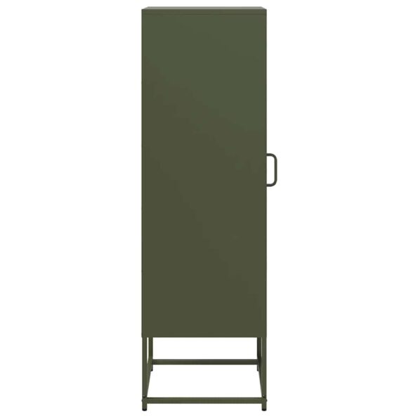 vidaXL Highboard Olive Green 36x39x123 cm Oceľ valcovaná za studena – Obrázok 6