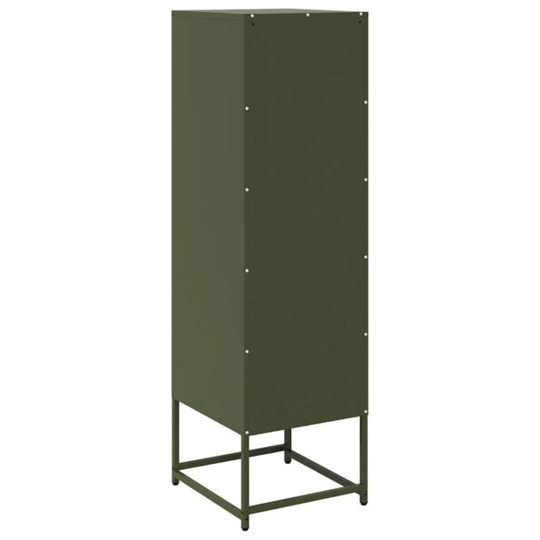 vidaXL Highboard Olive Green 36x39x123 cm Oceľ valcovaná za studena – Obrázok 8