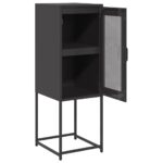 VidaXL Príborník Čierna 36x39x107 cm Oceľ valcovaná za studena – Obrázok 7