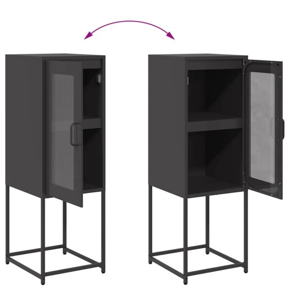 VidaXL Príborník Čierna 36x39x107 cm Oceľ valcovaná za studena – Obrázok 10