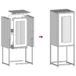 VidaXL Príborník Olive Green 36x39x107 cm Oceľ valcovaná za studena – Obrázok 12