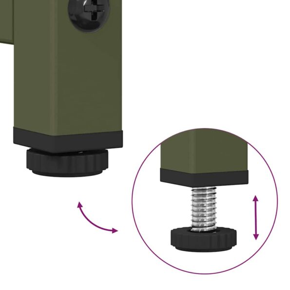 VidaXL Príborník Olive Green 36x39x107 cm Oceľ valcovaná za studena – Obrázok 9