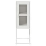 VidaXL Príborník Biela 36x39x107 cm Oceľ valcovaná za studena – Obrázok 5