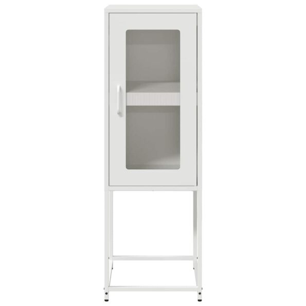 VidaXL Príborník Biela 36x39x107 cm Oceľ valcovaná za studena – Obrázok 5