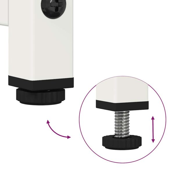 VidaXL Príborník Biela 36x39x107 cm Oceľ valcovaná za studena – Obrázok 9