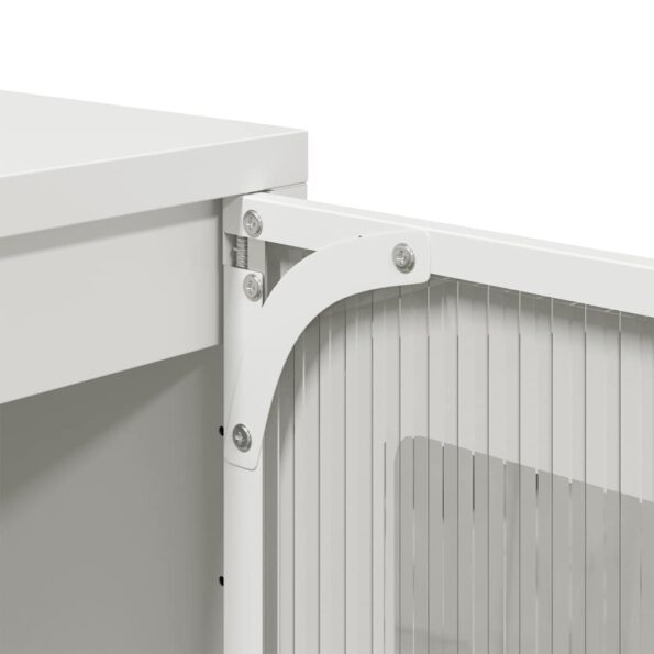 VidaXL Príborník Biela 36x39x107 cm Oceľ valcovaná za studena – Obrázok 11