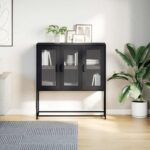 vidaXL Komoda antracitová 100,5x39x107 cm oceľ valcovaná za studena – Obrázok 3