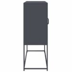 vidaXL Komoda antracitová 100,5x39x107 cm oceľ valcovaná za studena – Obrázok 7
