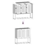 vidaXL Komoda olivovozelená 100,5x39x107 cm oceľ valcovaná za studena – Obrázok 11