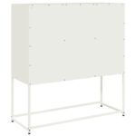vidaXL Komoda biela 100,5x39x107 cm oceľ valcovaná za studena – Obrázok 8