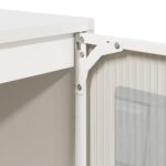 vidaXL Komoda biela 100,5x39x107 cm oceľ valcovaná za studena – Obrázok 10
