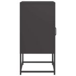 vidaXL Nočná skrinka Čierna 36x39x78 cm Oceľ valcovaná za studena – Obrázok 7