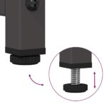 vidaXL Nočná skrinka Čierna 36x39x78 cm Oceľ valcovaná za studena – Obrázok 9