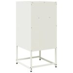 vidaXL Nočná skrinka Biela 36x39x78 cm Oceľ valcovaná za studena – Obrázok 8