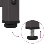 vidaXL Komoda čierna 100,5x39x107 cm oceľ valcovaná za studena – Obrázok 9