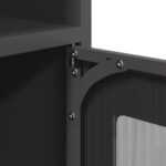 vidaXL Komoda čierna 100,5x39x107 cm oceľ valcovaná za studena – Obrázok 11