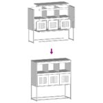 vidaXL Komoda ružová 100,5x39x107 cm oceľ valcovaná za studena – Obrázok 12