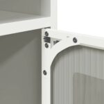 vidaXL Komoda biela 100,5x39x107 cm oceľ valcovaná za studena – Obrázok 11