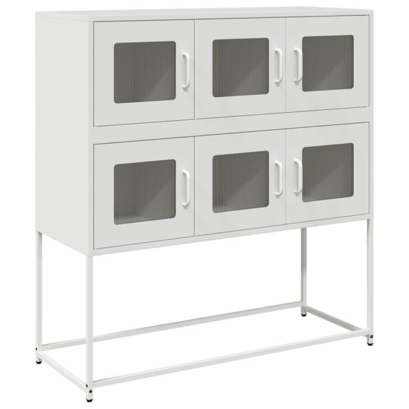 VXL8721158372611_a_en_hd_1.jpg vidaXL Komoda biela 100,5x39x107 cm oceľ valcovaná za studena – Obrázok 2