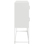 vidaXL Komoda biela 100,5x39x107 cm oceľ valcovaná za studena – Obrázok 7