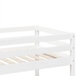 vidaXL Poschodová posteľ biela 90x200 cm borovicový masív – Obrázok 8