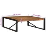 VidaXL Konferenčný stolík Viacfarebný Rekultivované masívne drevo – Obrázok 9