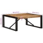 vidaXL konferenčný stolík 80x80x35 cm masívne hrubé drevo mango – Obrázok 9