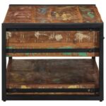 VidaXL Konferenčný stolík Viacfarebný Rekultivované masívne drevo – Obrázok 5