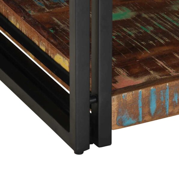 VidaXL Konferenčný stolík Viacfarebný Rekultivované masívne drevo – Obrázok 9