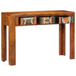 vidaXL Konzolový stolík 110x35x75 cm, akáciový masív – Obrázok 4