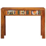 vidaXL Konzolový stolík 110x35x75 cm, akáciový masív – Obrázok 5
