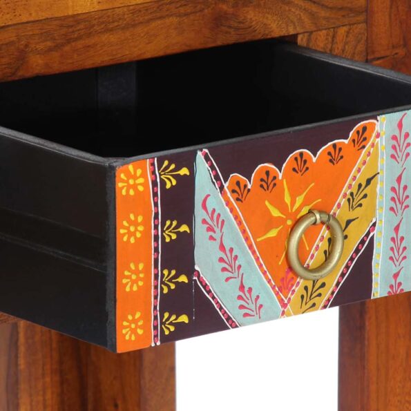 vidaXL Konzolový stolík 110x35x75 cm, akáciový masív – Obrázok 9