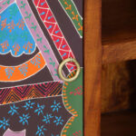 VidaXL Príborník Viacfarebný 90x35x60 Akáciové masívne drevo – Obrázok 9