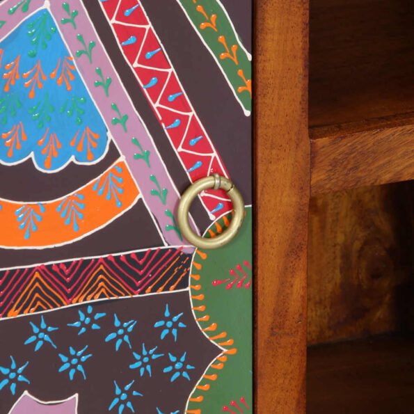 VidaXL Príborník Viacfarebný 90x35x60 Akáciové masívne drevo – Obrázok 9