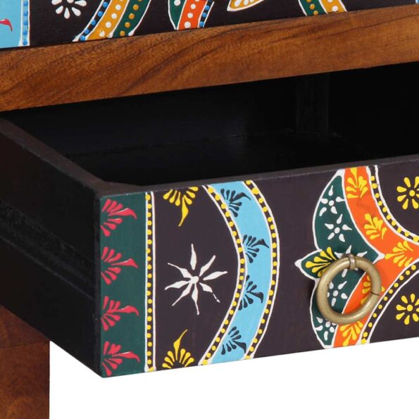 VidaXL Príborník Viacfarebný 50x35x60 Akáciové masívne drevo – Obrázok 9