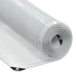 vidaXL Priehľadná plachta s okami 6x6 m Polyetylén